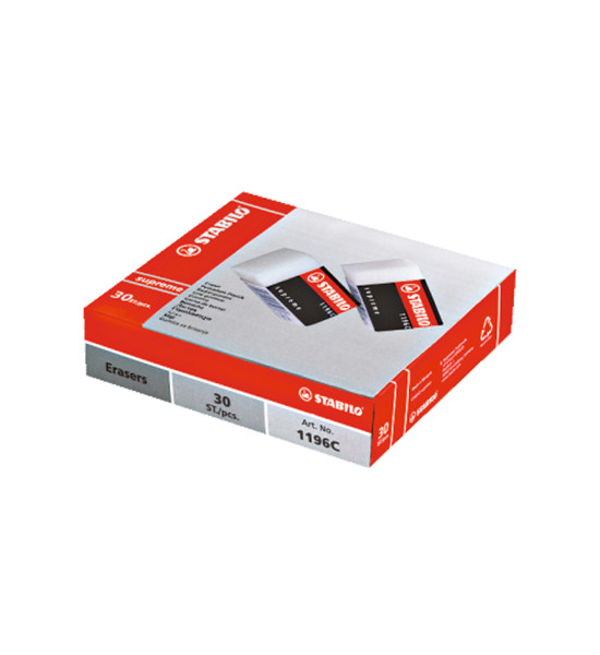 Borrador, Supreme Blanco, (35x18x11 mm), Caja x 30 Unds. 